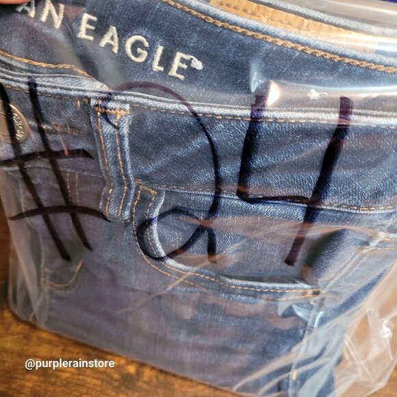 American Eagle Jeans 2 S Jegging Low Rise Next Level Stretch Medium Dark Wash - Picture 13 of 13